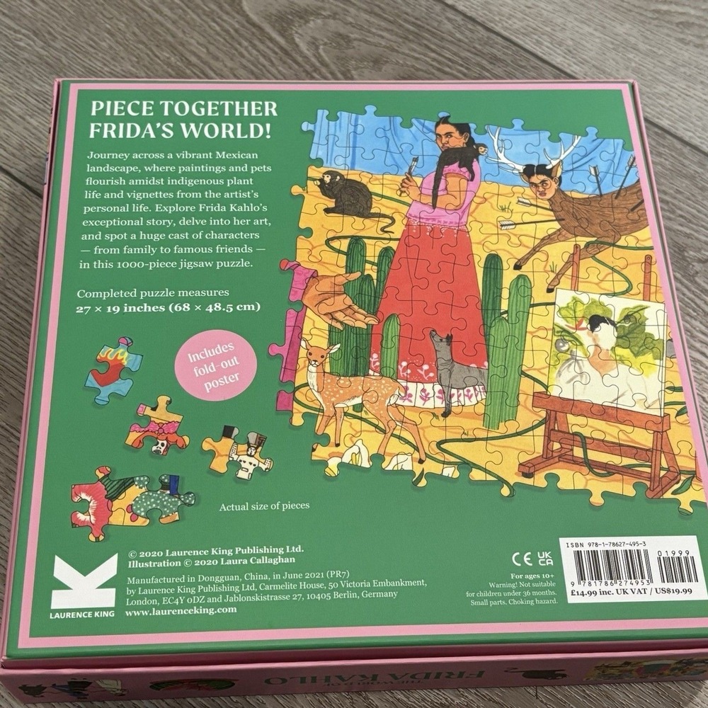 Frida Kahlo Collage 1000 Piece Jigsaw Puzzle Laura Callaghan 27"x19" Artist - Picture 3 of 4